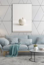 Minimal white apple | Canvas - Image 2