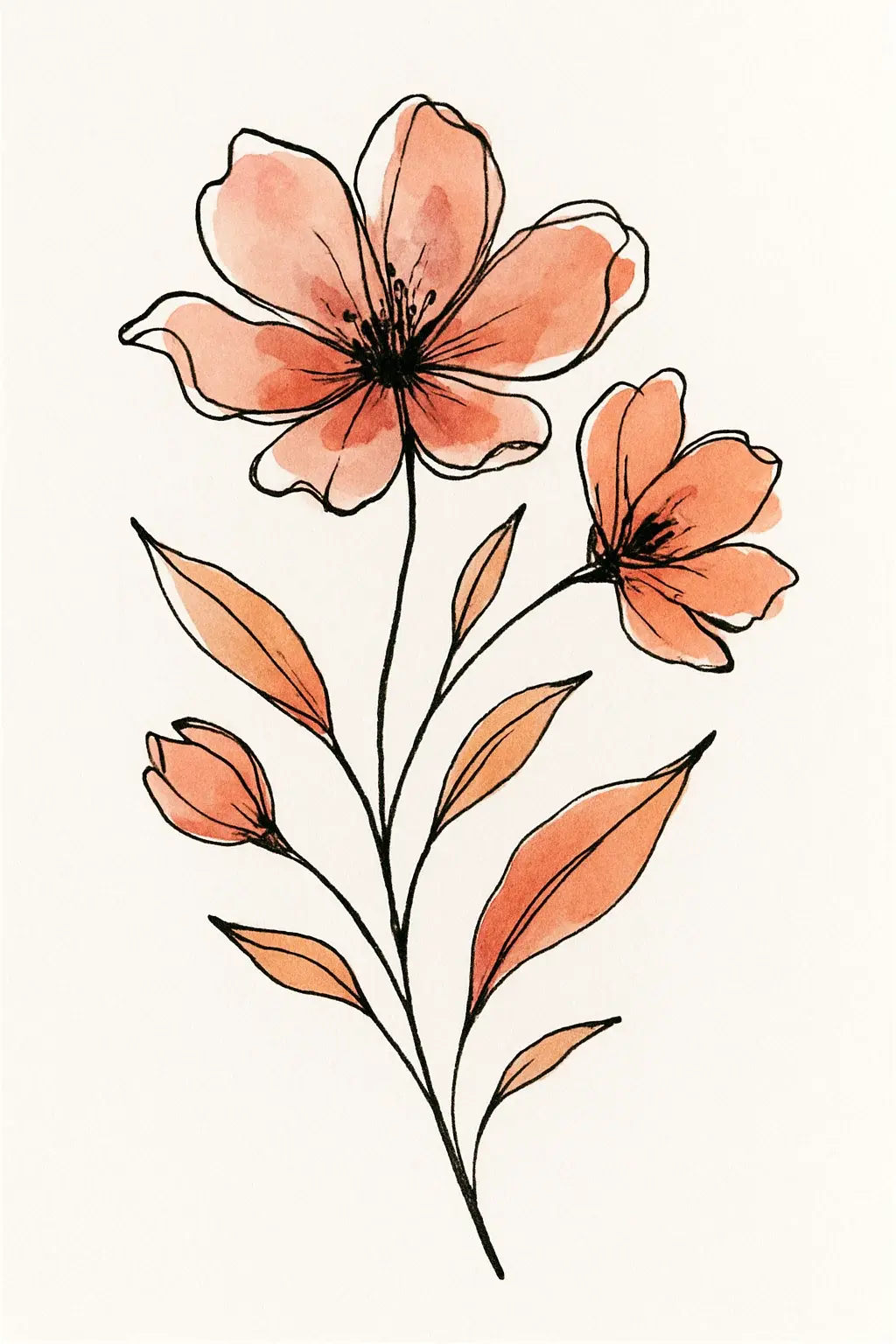 arxiko Coral Bloom I Colar Bloom | Poster - Image 1