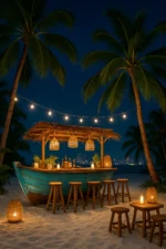 Beach bar night| Canvas