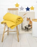 Fox sitting beside tall grass | Canvas - Image 2