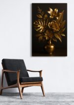 Glided Botanical Elegance I | Canvas - Image 2