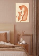 Mother cat and Kitten | Canvas - Image 2