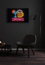 Neon Drinks IΙ | Canvas - Image 2