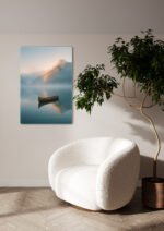 Serene Canoe Reflection | Canvas - Image 2