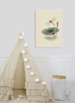 Dragonfly and lotus bud | Poster - Image 2