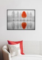 Vibrant Birch Reflection | Poster - Image 2